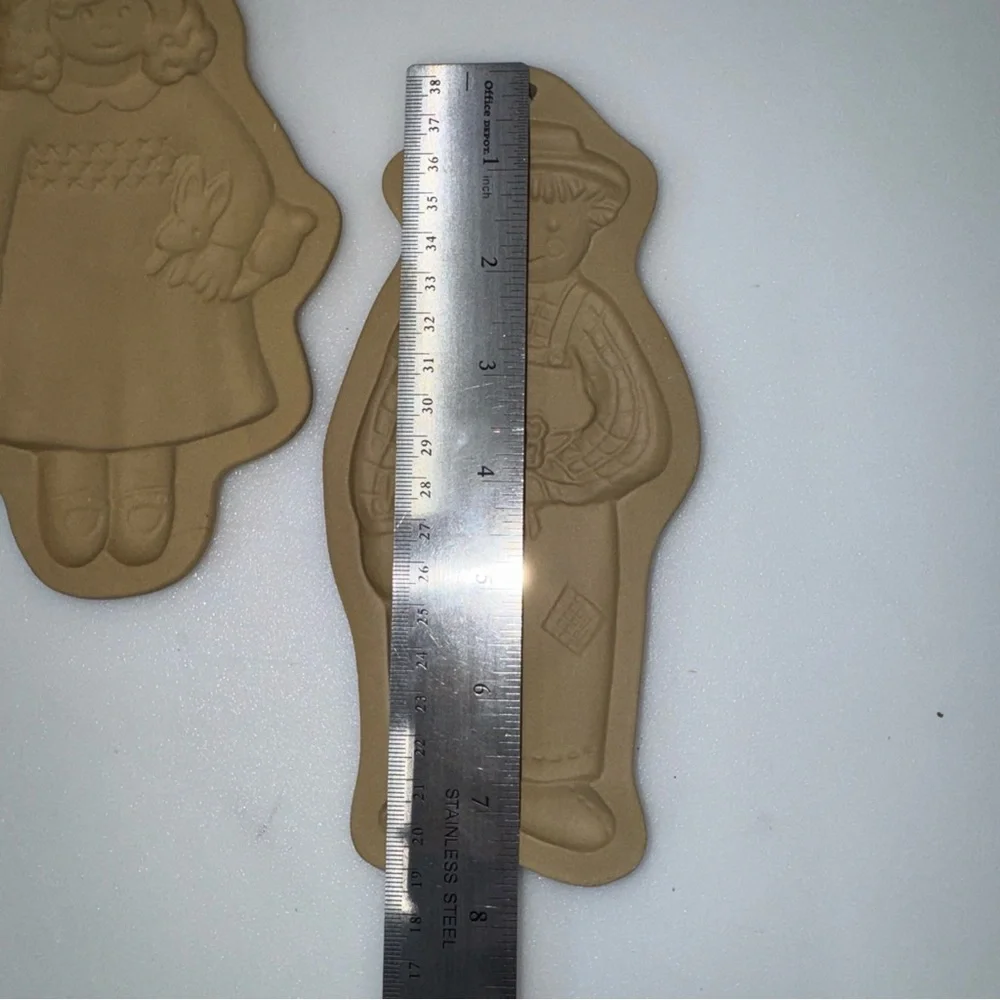 Vintage Brown Bag Cookie Molds LOT of 2 Raggedy Ann & Andy 1988 Cottagecore